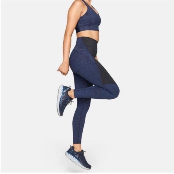 NWOT Outdoor Voices TechSweat 7/8 Two-Tone Leggings Baltic/Night • XS - Picture 2 of 9